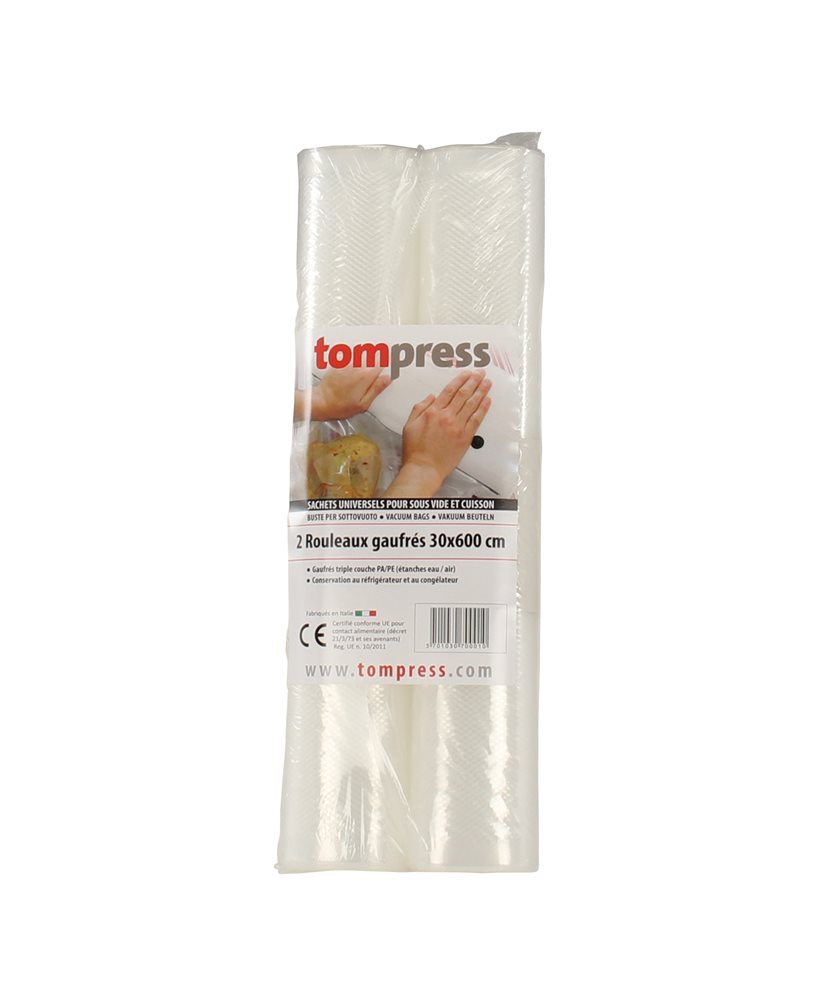 Rotoli sacchetti sottovuoto 30x600 cm (2 pz.) - Tom Press